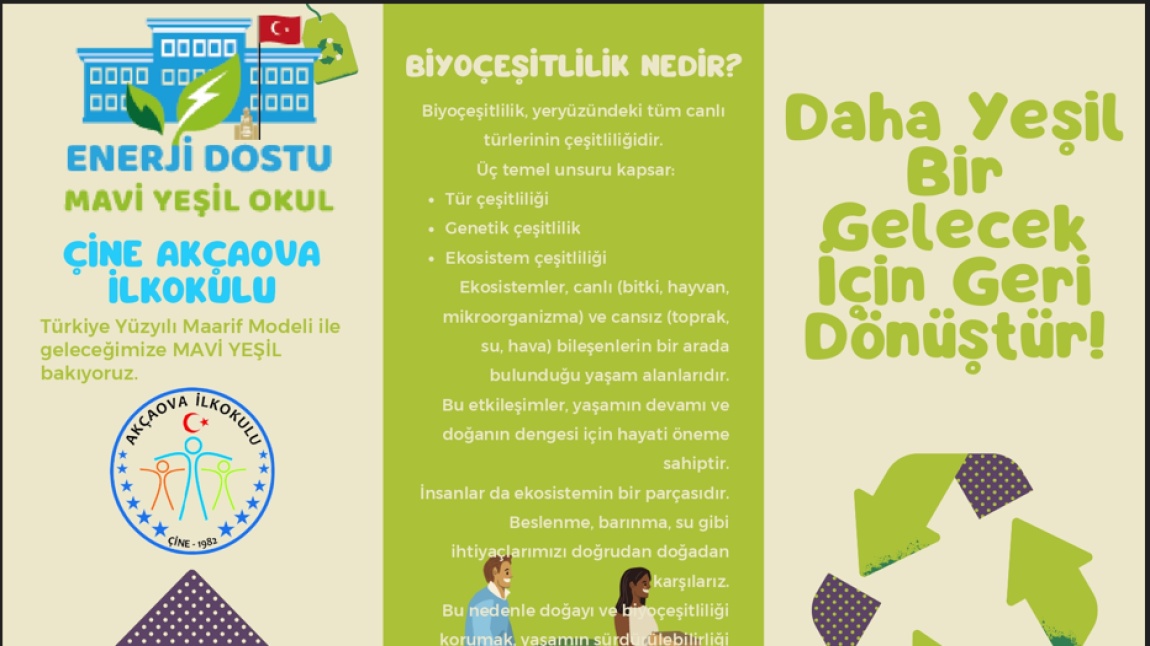 ENERJİ DOSTU MAVİ YEŞİL OKUL BROŞÜR